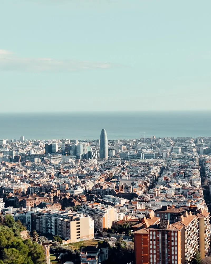 Barcelona skyline and city architecture