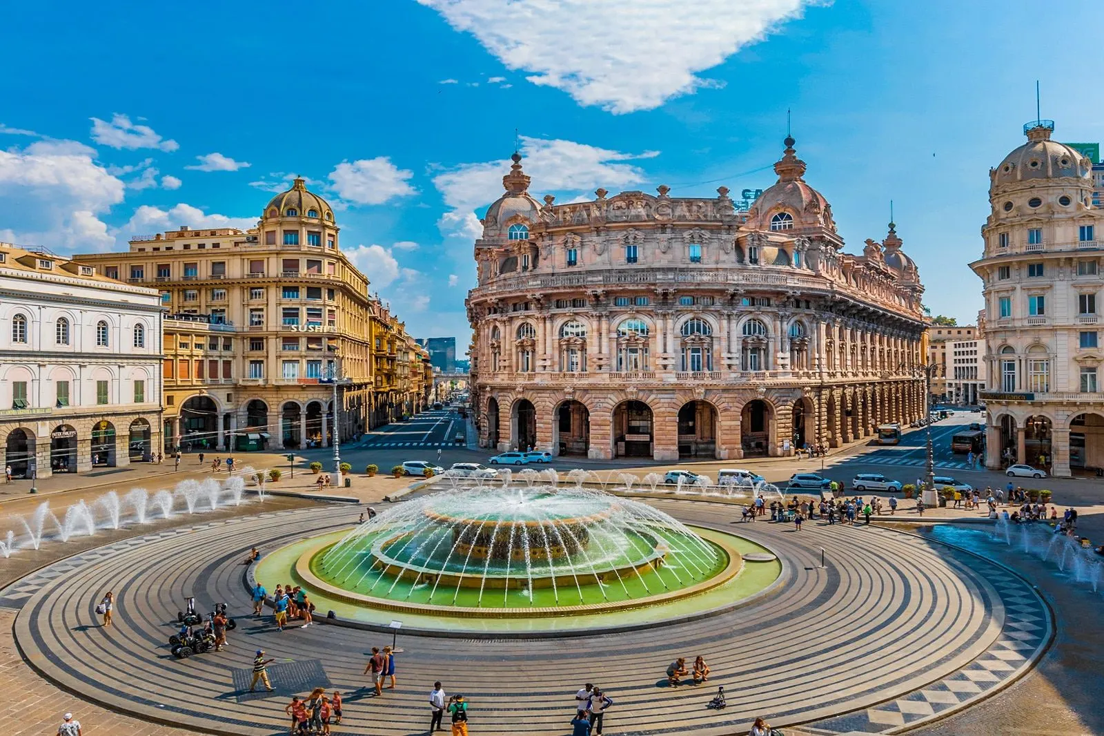 Genoa waterfront and historic city