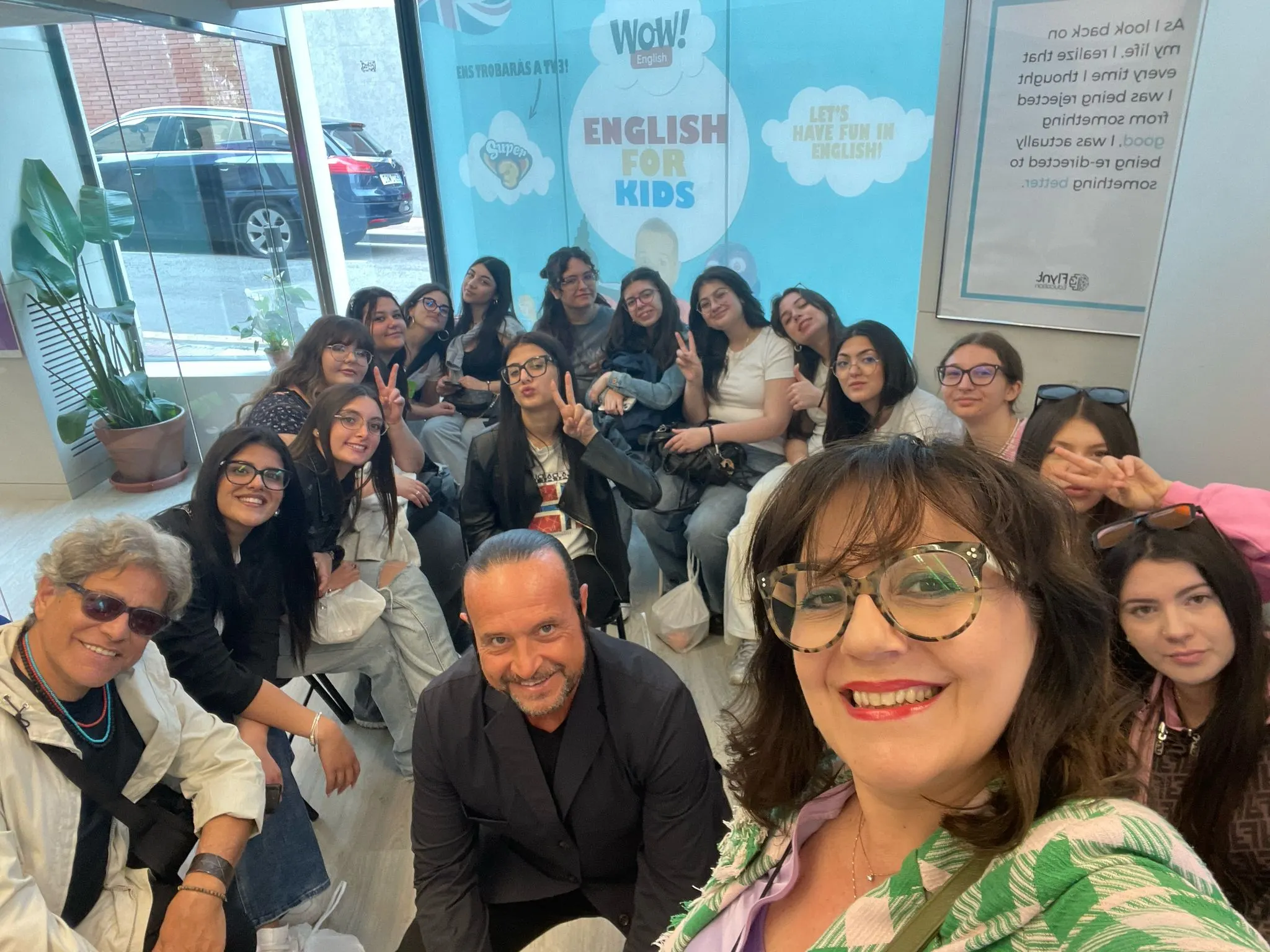 International students taking part in an English class at Flynt Education